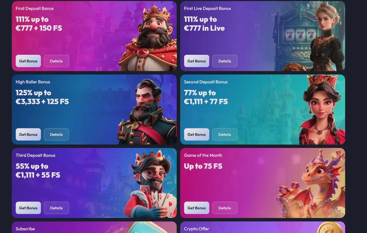 Spinrise welcome bonus and deposit offers screen